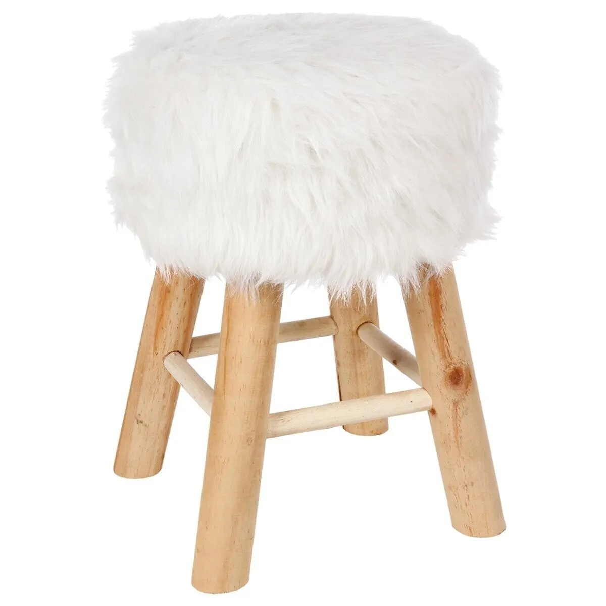 Stolica Oslo fi 30x42cm bela/boja drveta Atmosphera C. Dinterieur