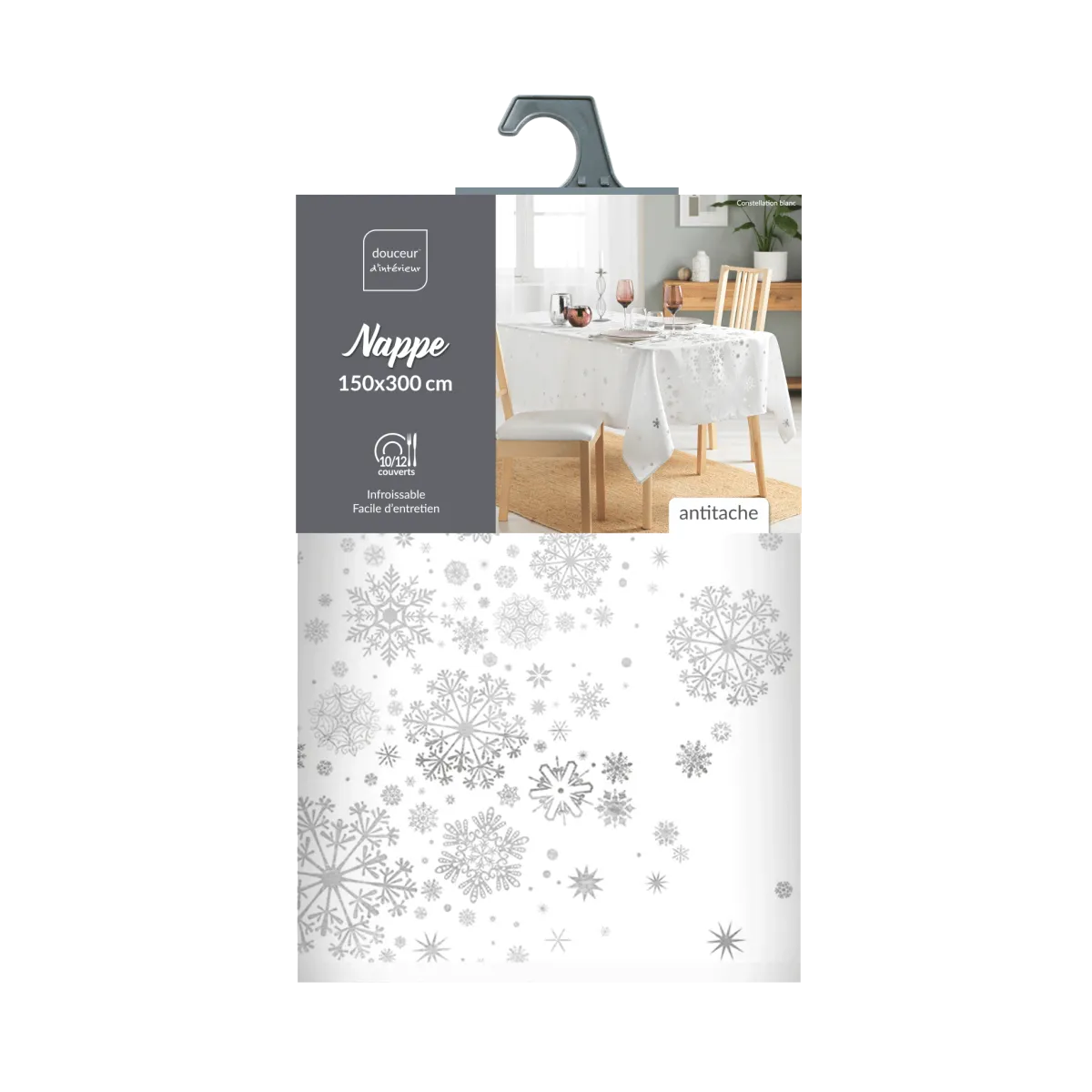 Stolnjak Constellation 150x300cm beli Douceur d Interieur