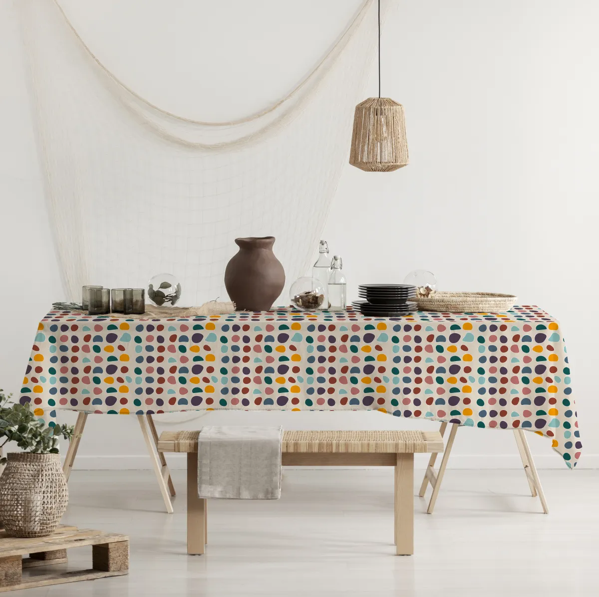 Stolnjak Ginestra 140x180cm cvetići sort Gemitex