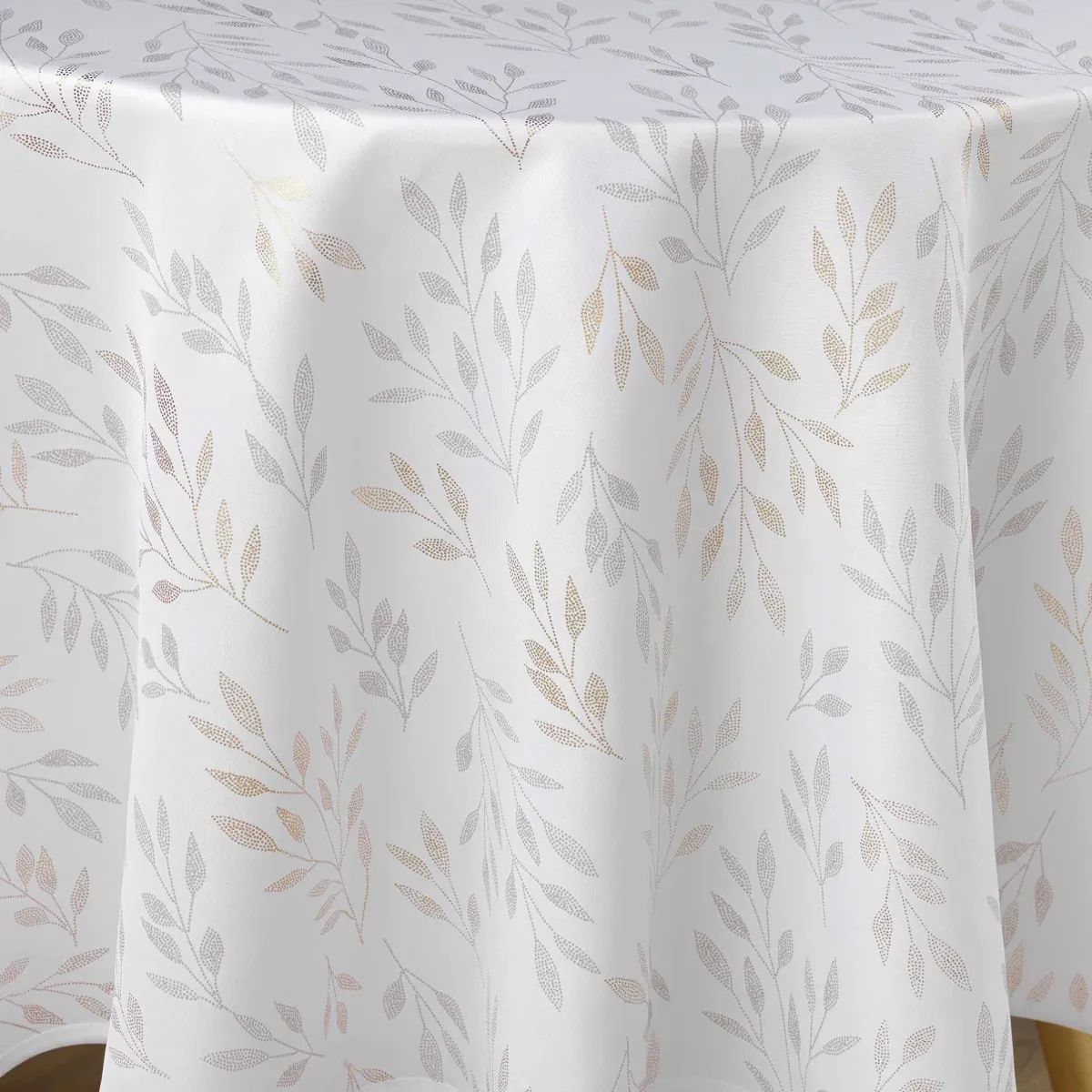 Stolnjak Lonigold fi 180cm beli/boja zlata Douceur d Interieur