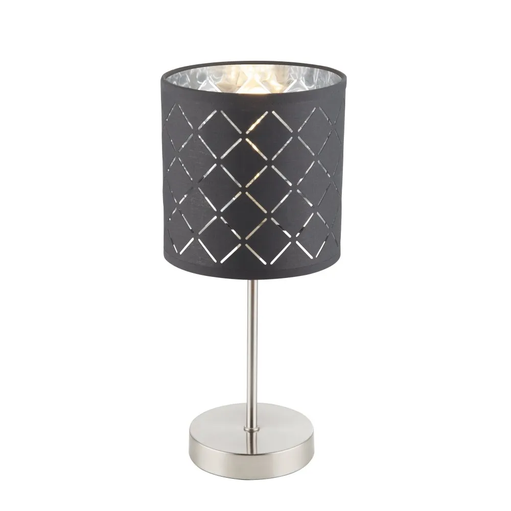 Stona lampa Kidal 1x40W E14 fi 15x35cm crna