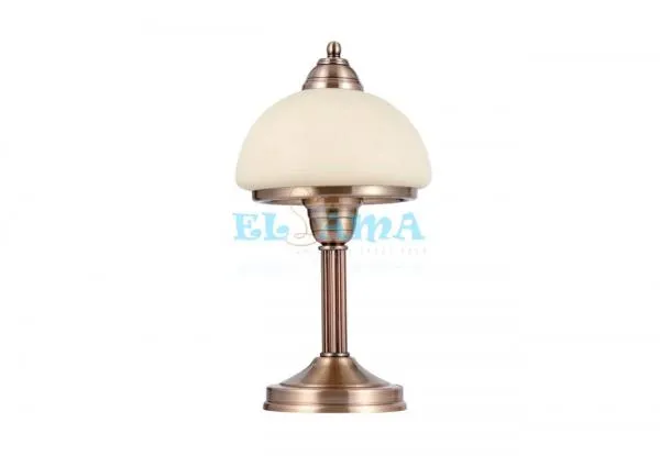 Stona lampa Krista 1x60W E27 bež/bakarni mesing Elmark