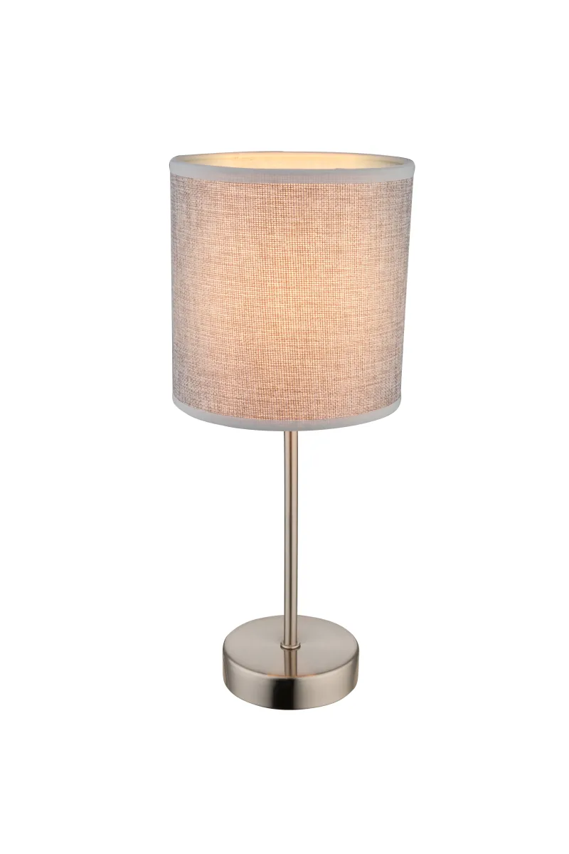 Stona lampa Paco 40W E14 35x15cm bela/boja srebra Globo