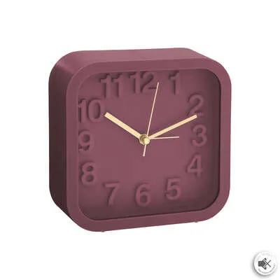 Stoni sat sa alarmom 13x13cm sort Atmosphera Createur Dinterieur