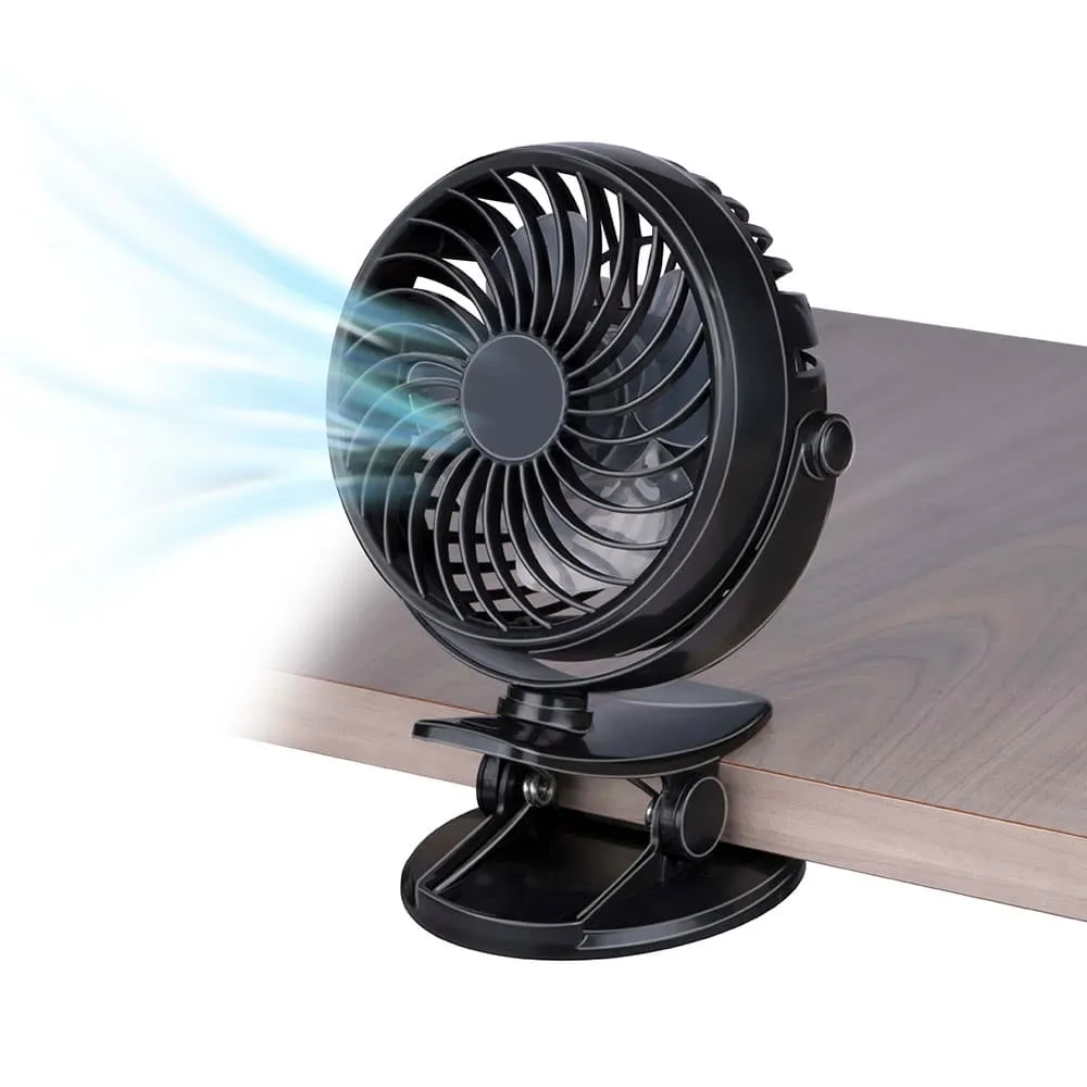 Stoni ventilator 1200mAh sa štipaljkom crni Lifetime Air