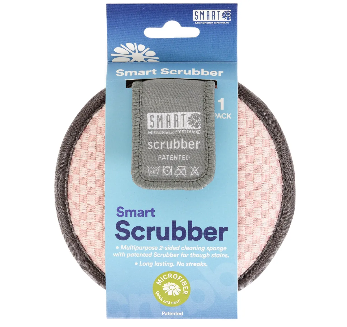 Sundjer za pranje posudja fi 12cm rozi Smart