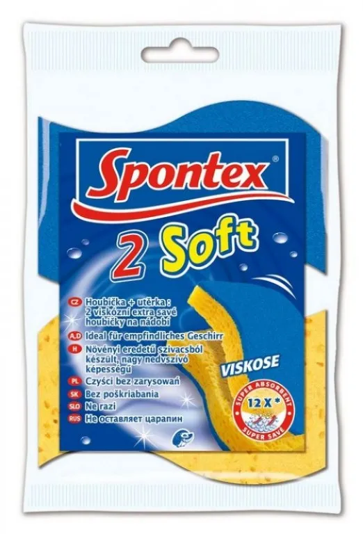 Sunđer za pranje posuđa sa površ. za ribanje Soft 2/1 Spontex