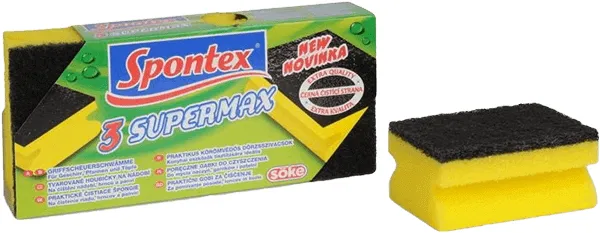 Sunđer za pranje posuđa sa površ.za ribanje Supermax 3/1 Spontex