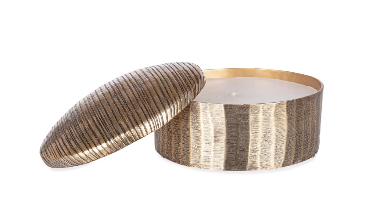 Sveća Golden fi 13cm u posudi sa poklopcem Bizzotto