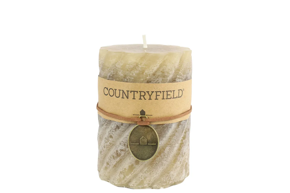 Sveća spiralna Tonnie S fi 7.5x7.5cm bež Countryfield