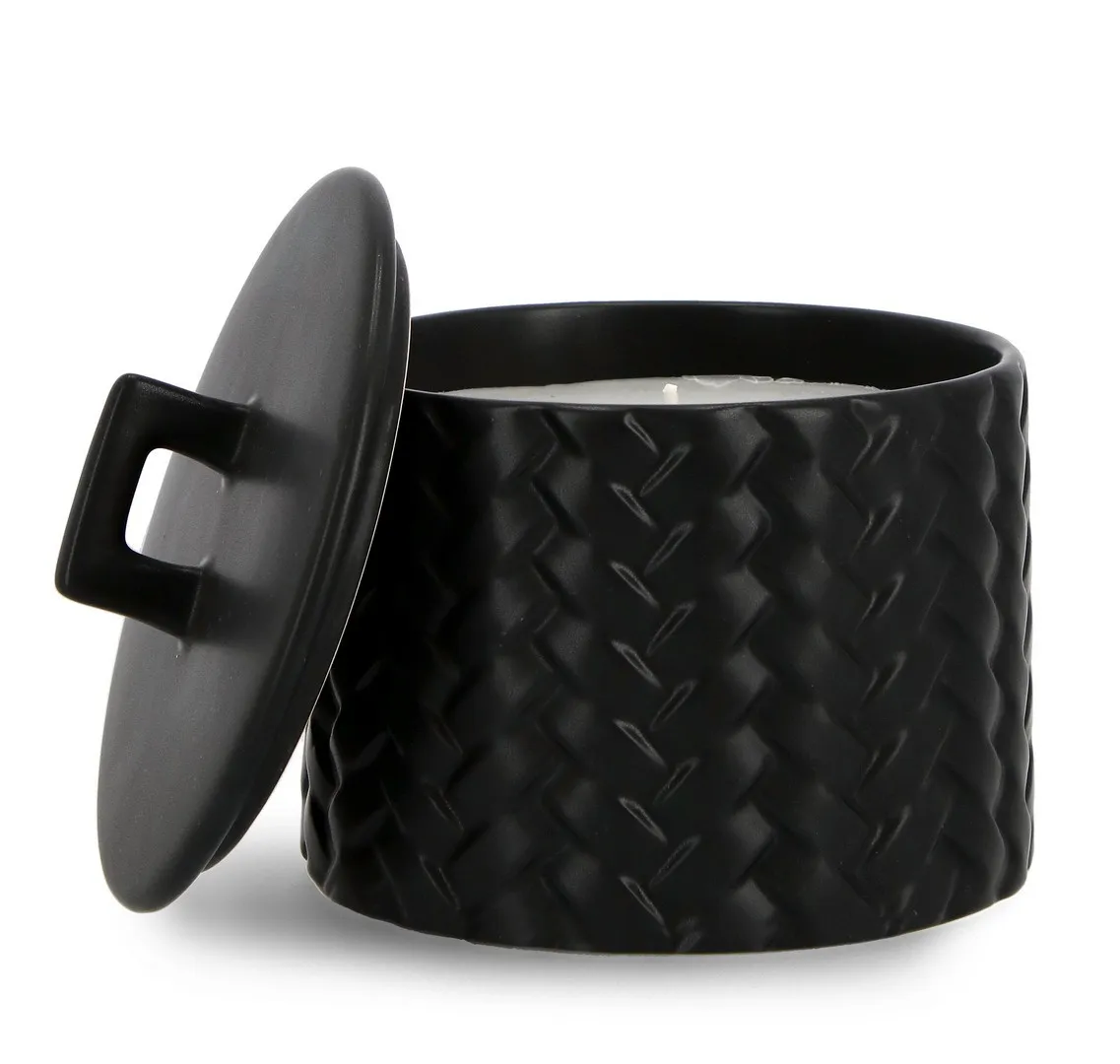 Sveća Twine fi 14.5cm 780gr. u crnoj posudi sa poklopcem Bizzotto