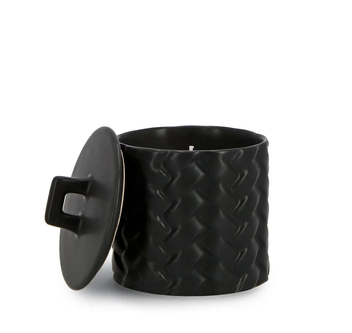 Sveća Twine fi 9.5cm 240gr. u crnoj posudi sa poklopcem Bizzotto
