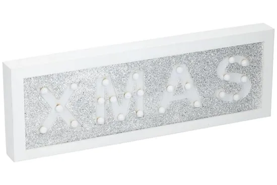 Tabla sa natpisom Xmas sa 25led lamp. mdf Christmas Gifts