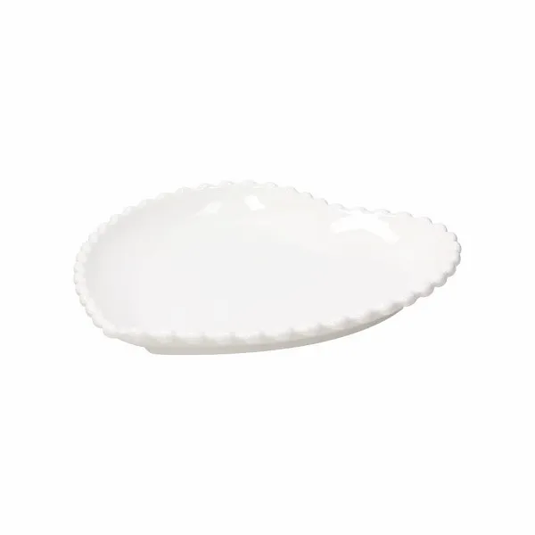 Tanjir za posluživ. u obliku srca Ornament Pearl 26cm bela Tognana