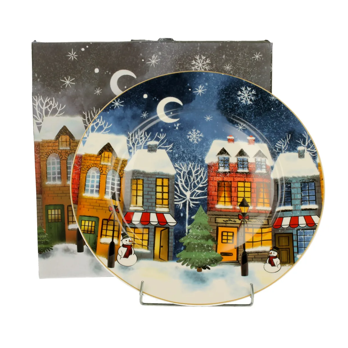 Tanjir za posluživanje Christmas City fi 27cm u poklon pakovanju Duo