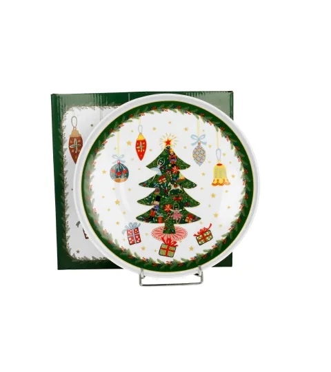 Tanjir za posluživanje Christmas Tree fi 25cm u poklon pakov. Duo
