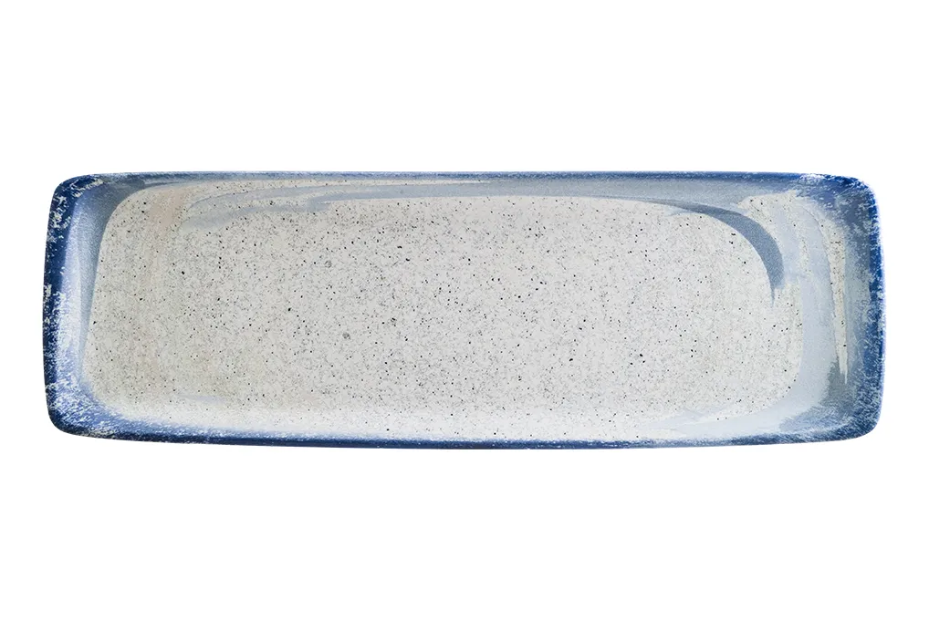 Tanjir za posluživanje Harena Moove 48x16cm plavo-beli Bonna