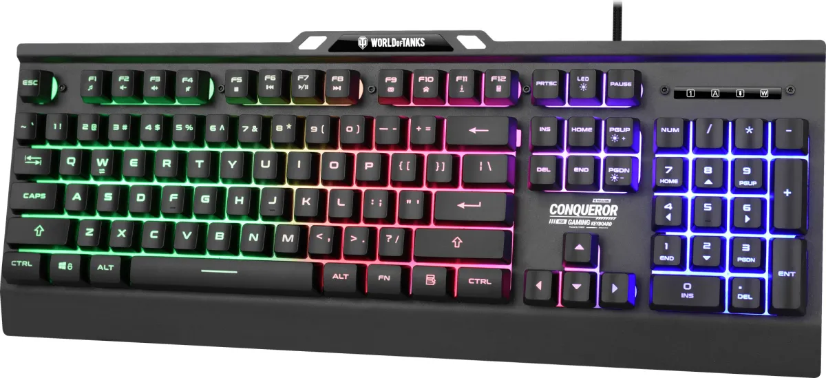 Tastatura Conqueror YKB WT200US sa pozad. osvetlj. crna Yenkee