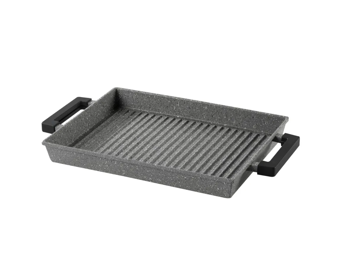 Tava za grilovanje sa dve ručke 34x27cm siva Q.B.