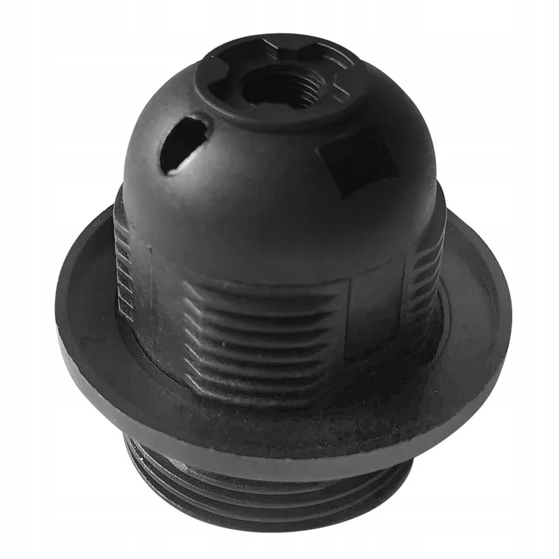 Termoplastično grlo E27 4A 250V sa prstenom crno Orno