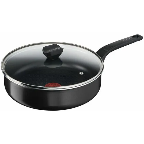 Tiganj Simply Clean fi 24cm sa staklenim poklopcem crni Tefal