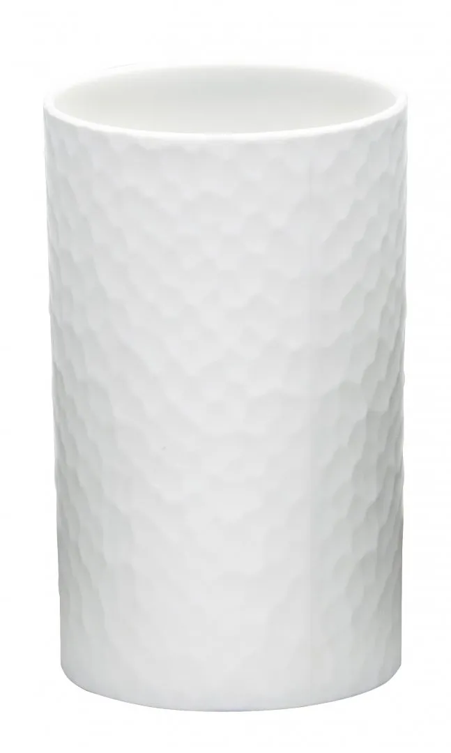 Toaletna čaša Crimp fi 7x11.5cm bela Ridder