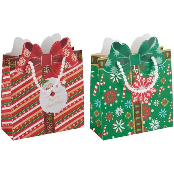 Ukrasna papirna kesa Xmas 25x10x25cm sort Articasa