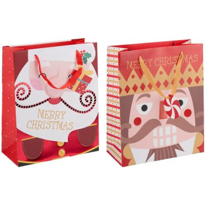 Ukrasna papirna kesa Xmas 26x12x32cm sort Articasa