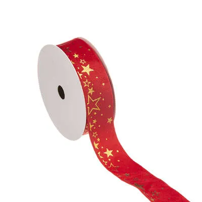 Ukrasna traka 25mmx3m sort F. Lights and Christmas