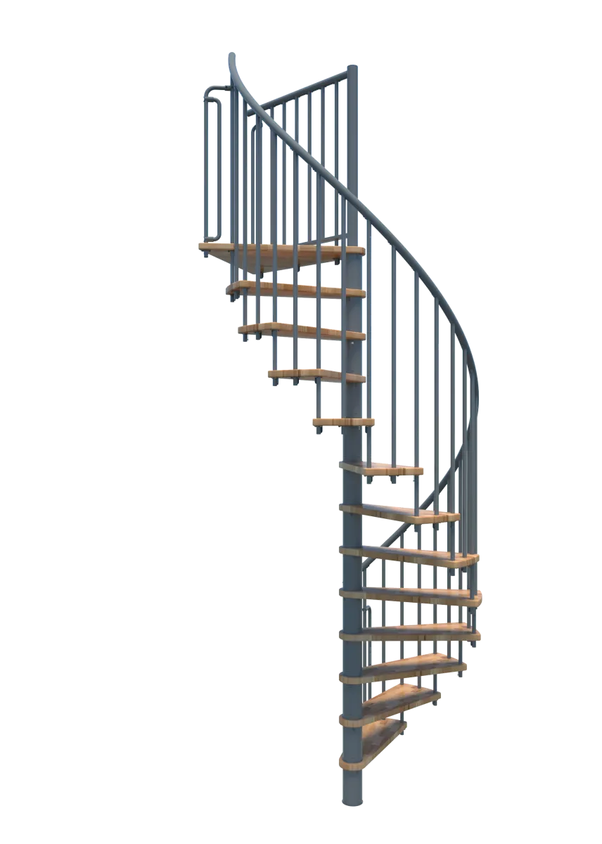 Unutrašnje stepenice Berlin 282cm fi 140 sive/boja bukve Minka