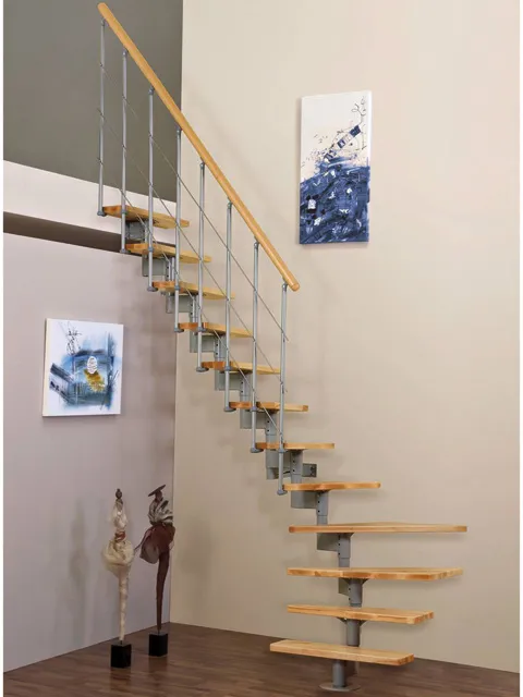 Unutrašnje stepenice Style GH-300 bukovo drvo 304cm sive Minka