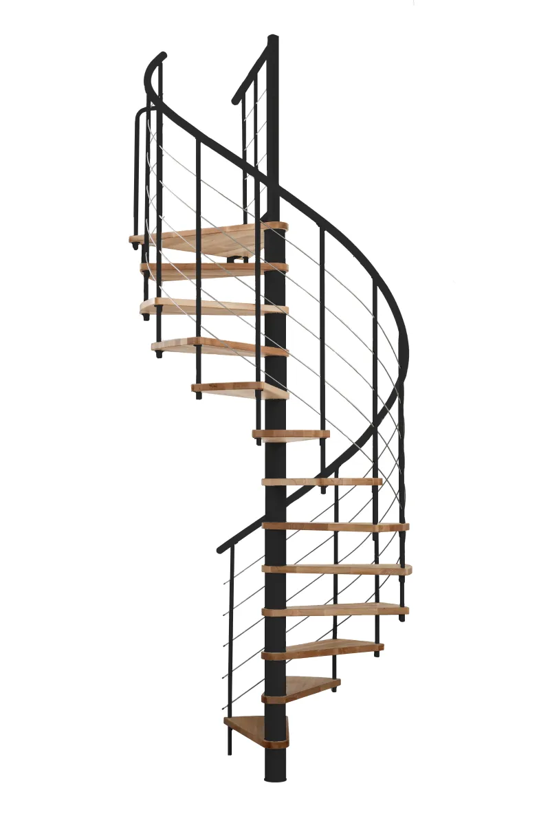 Unutrašnje stepenice Venezia Smart 305cm fi 100 crne/boja bukve Minka