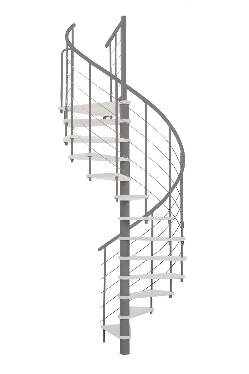 Unutrašnje stepenice Venezia Smart 305cm fi 120 sive/bijele Minka