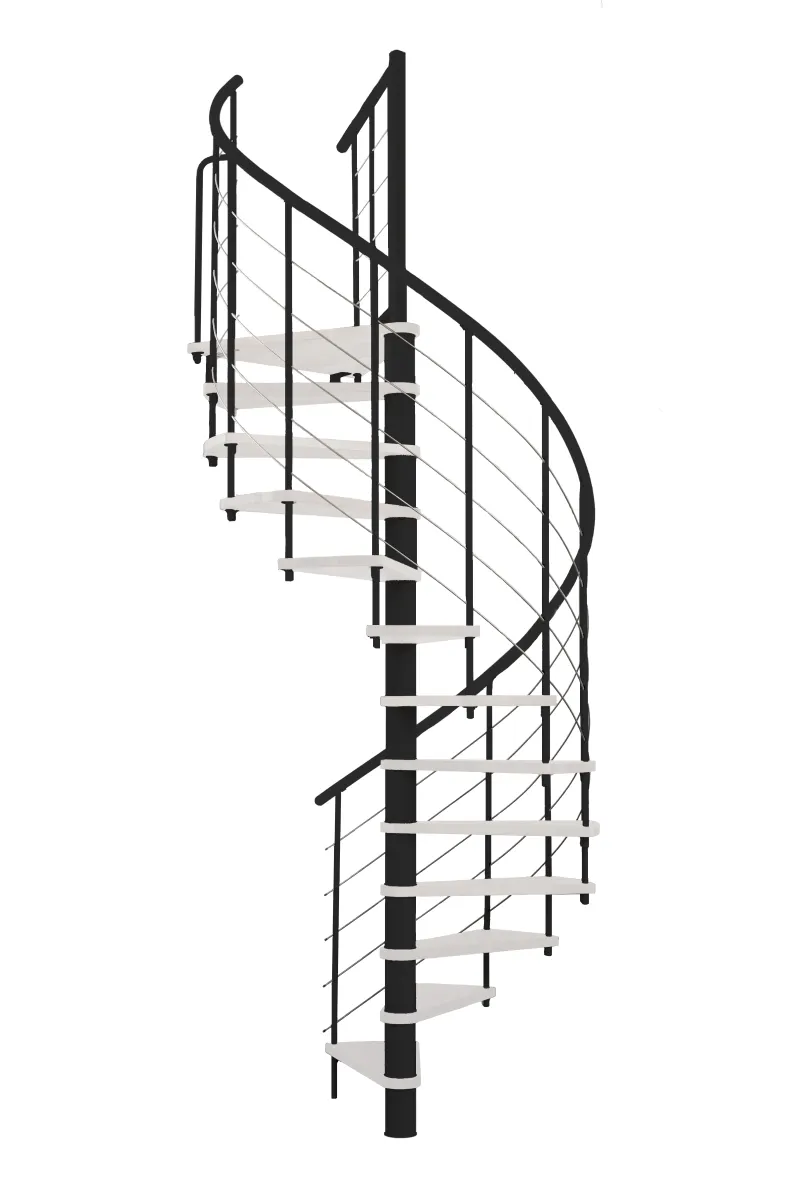 Unutrašnje stepenice Venezia Smart 305cm fi 140 crne/bijele Minka