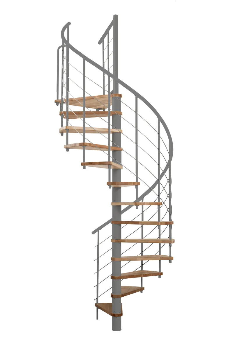Unutrašnje stepenice Venezia Smart 305cm fi 160 sive/boja bukve Minka