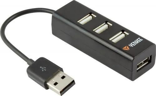 USB priključak YHB 4001BK sa 4 ulaza crni  Yankee