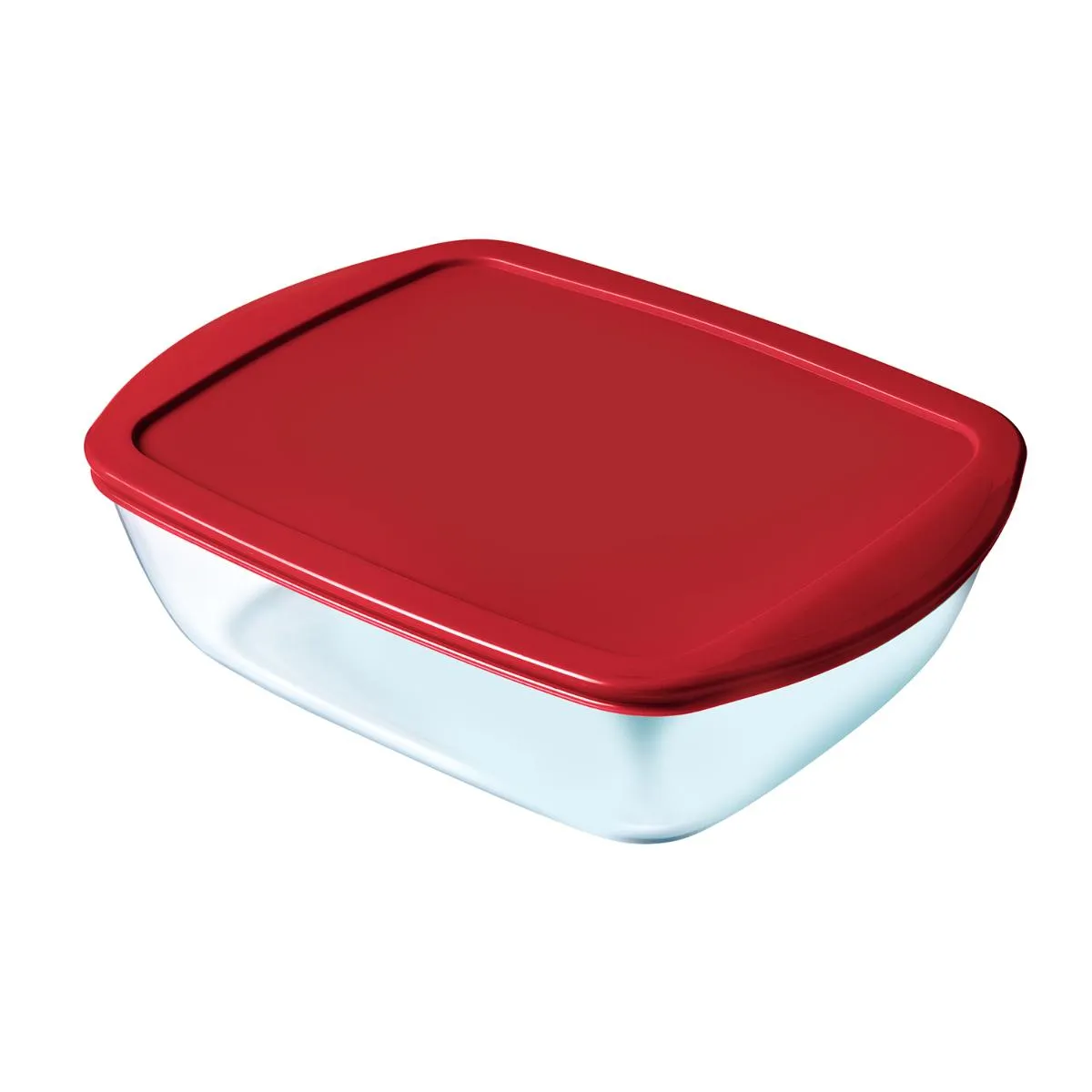 Vatrostalna posuda Cook & Store 1.2l sa crvenim poklopcem Pyrex