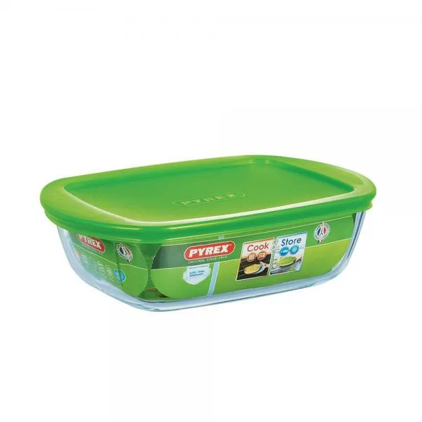 Vatrostalna posuda Cook&Store 17x10cm sa pvc poklopcem