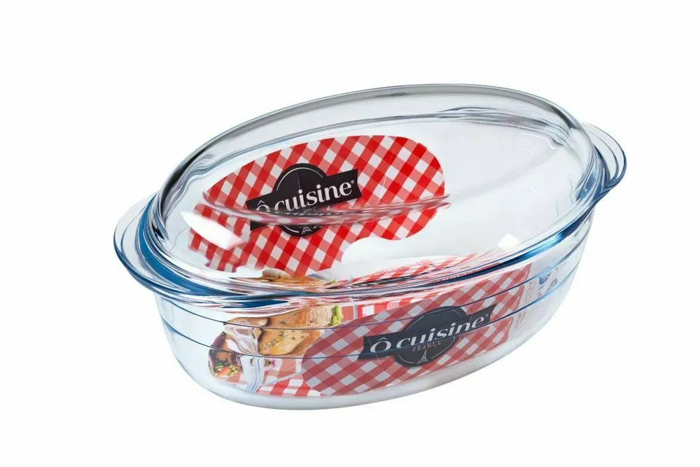 Vatrostalni pekač Essentials ovalni 3l sa poklopcem 1l Ocuisine