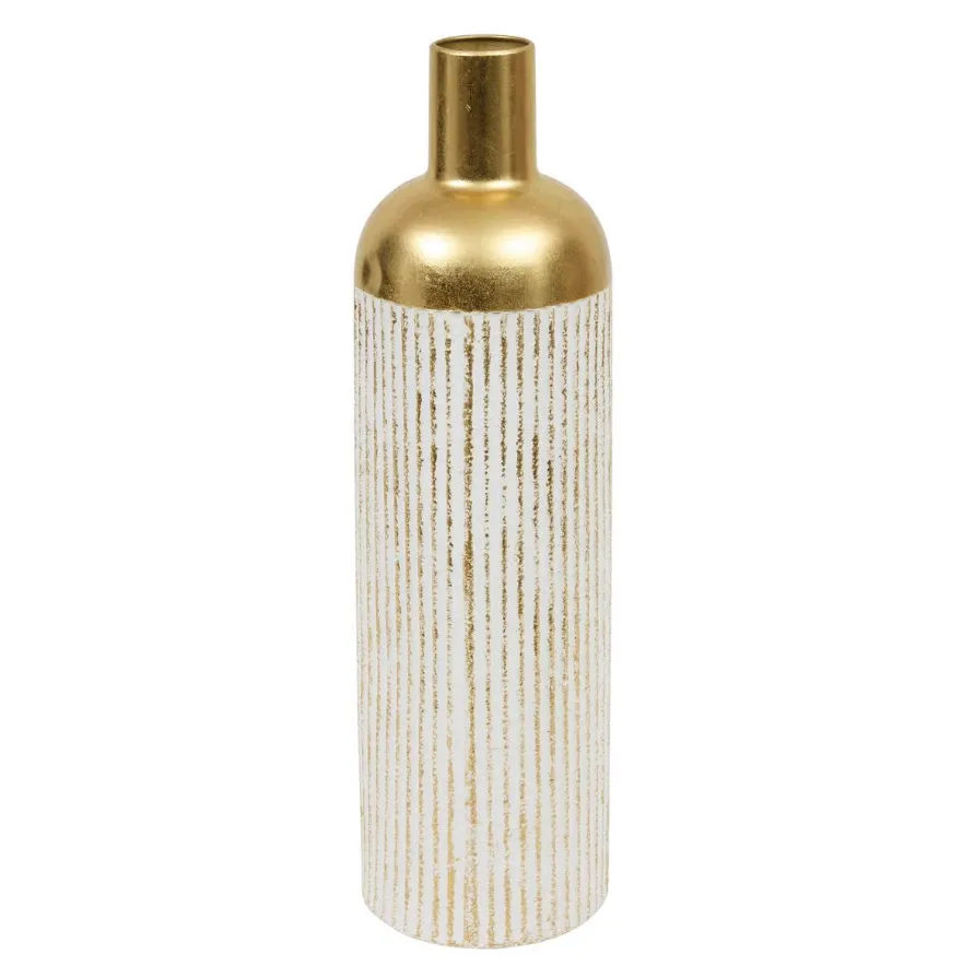 Vaza Mirsa 16x60.5cm bela/boja zlata Atmosphera C. Dinterieur