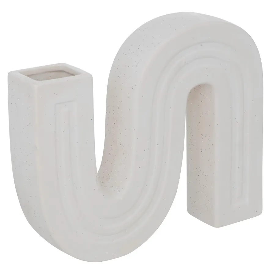 Vaza Olme 24.8x21x5cm bela Atmosphera