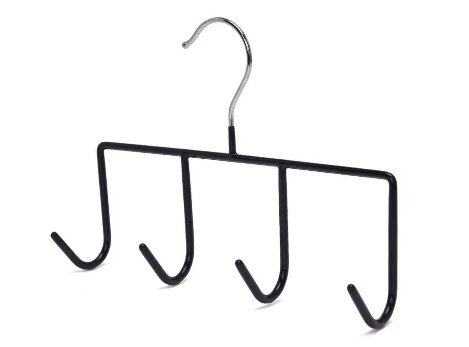 Vešalica plastific. metal sa 4 kuke 2/1 21x14cm crna Eisho