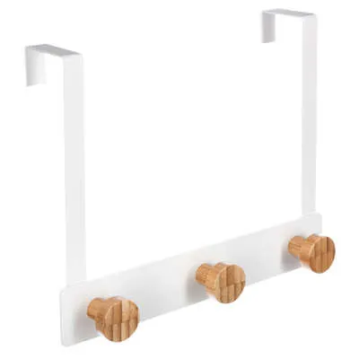 Vešaonik za vrata sa 3 kuke 25x20cm beli 5five