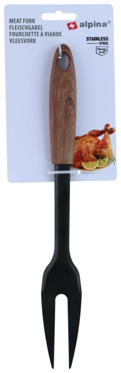 Viljuška za meso 29cm braon/crna Alpina