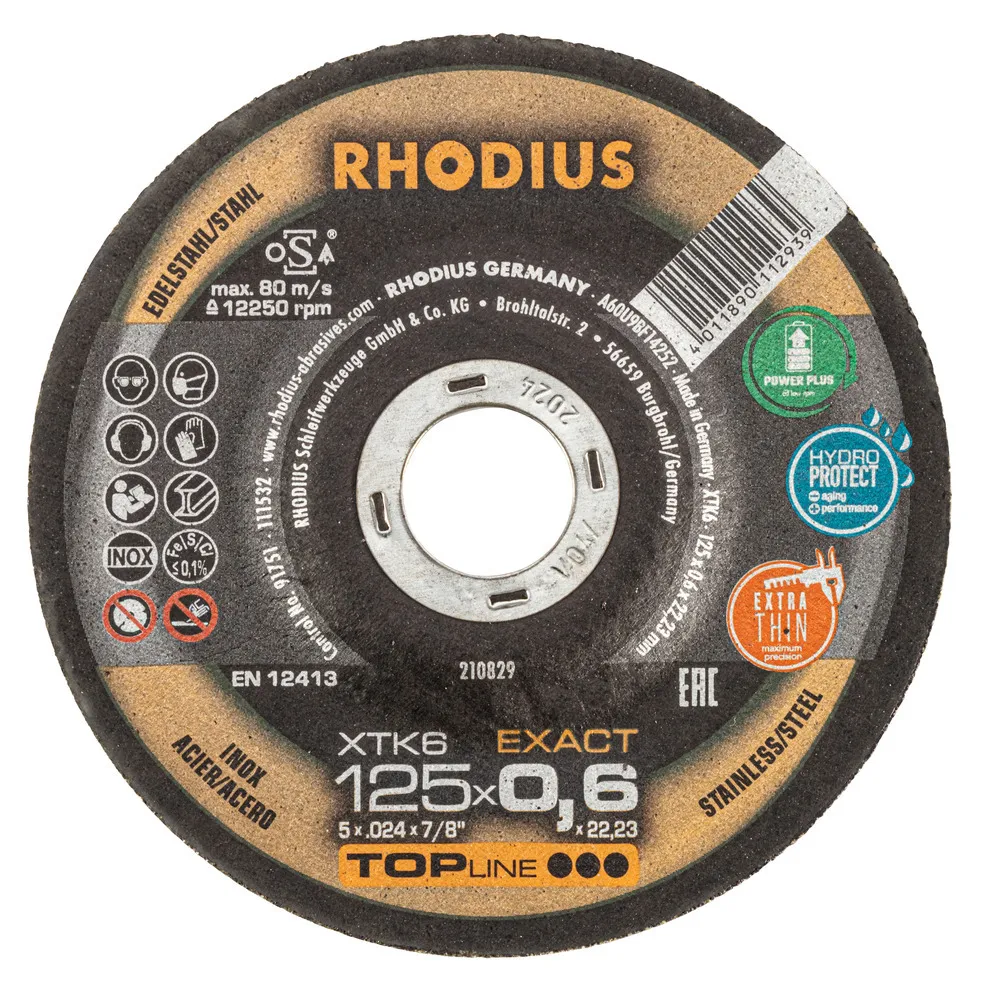 XTK6 Rezna ploča za metal 115x0.6x22.23 TOP Rhodius