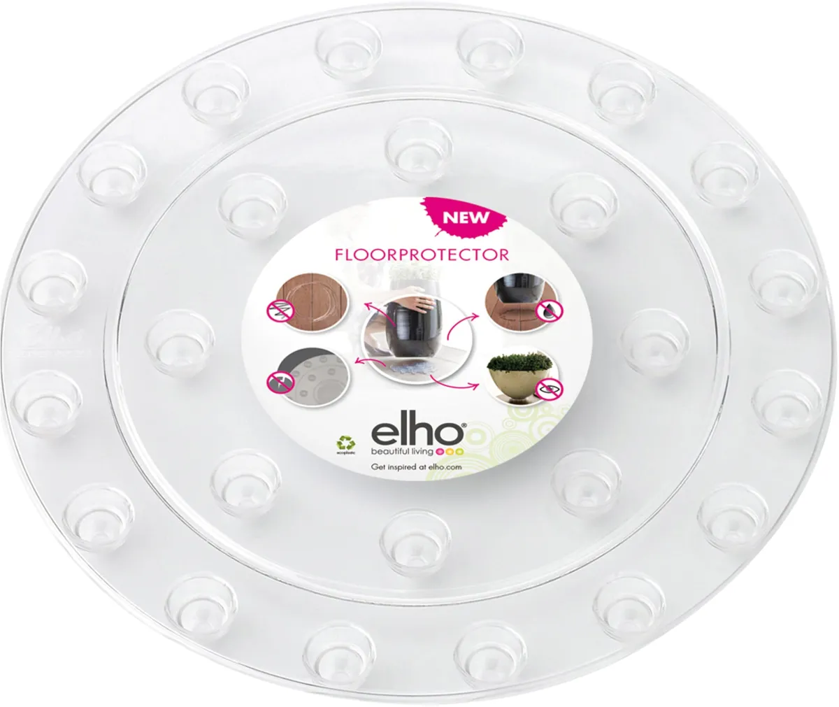 Zaštit. podloga za saksije Floorprotector fi 21cm transparentna Elho
