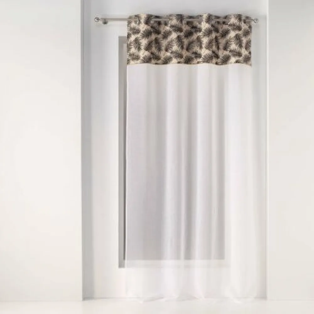 Zavesa 140x240cm Azeris sa otv.za garn.sa bež bord. D. Interieur