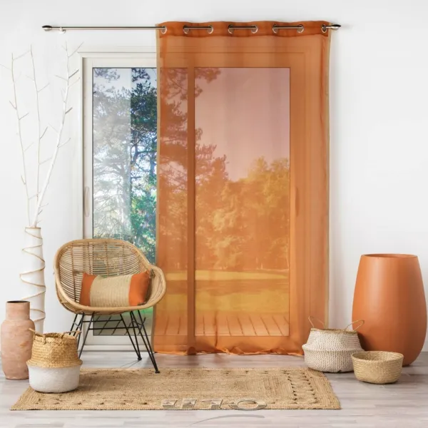 Zavesa 140x240cm sa otvorima za garniš.S.Terracotta narandž. D. d Inter.