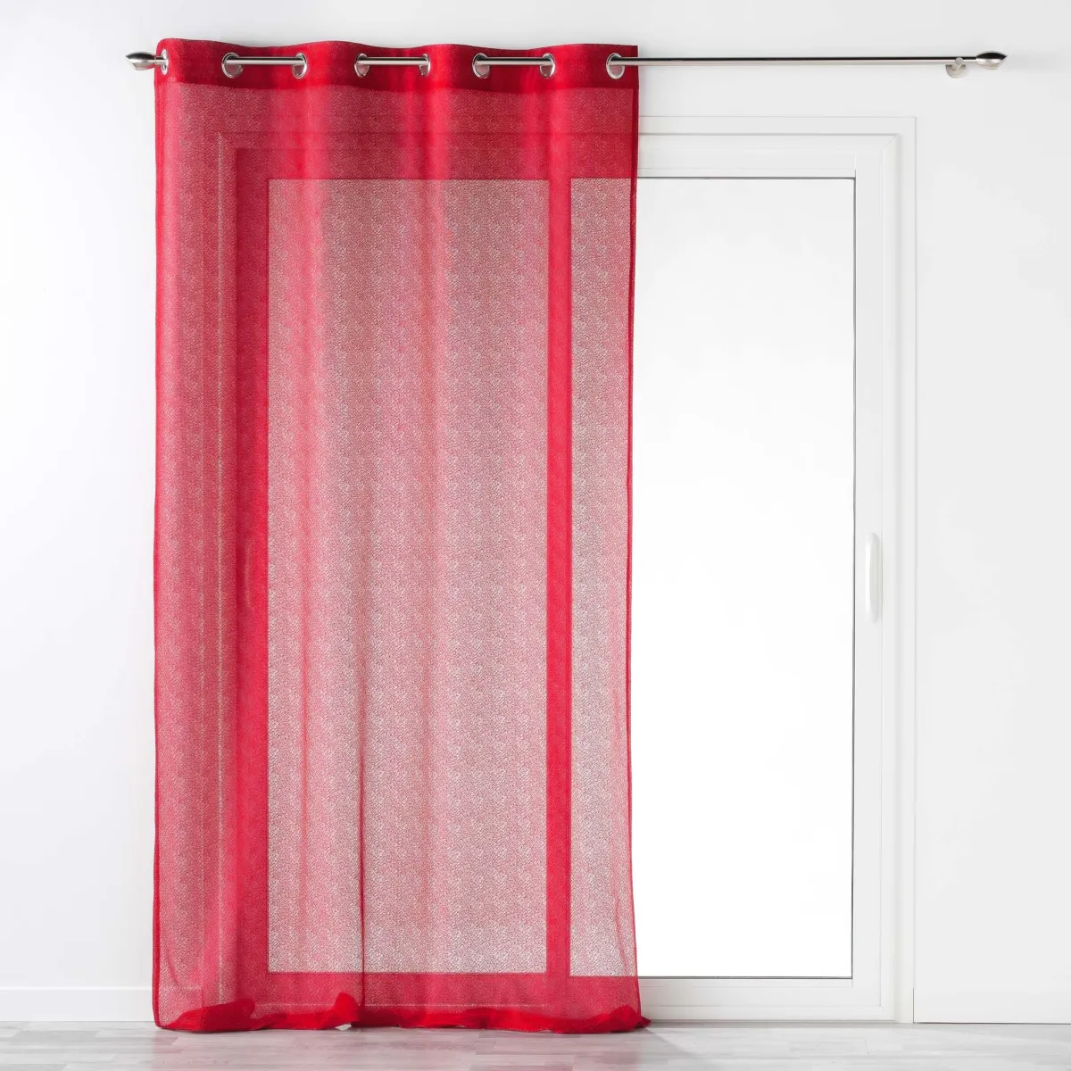 Zavesa Castille 140x240cm sa otvor. za garniš. crvena D. d Interieur
