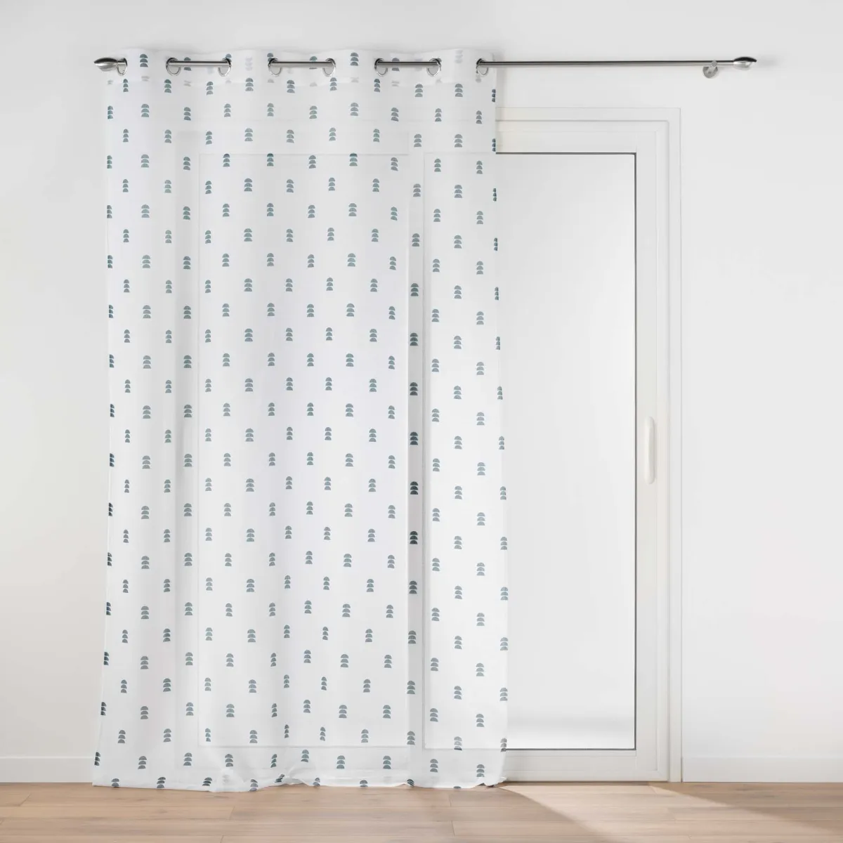 Zavesa Geokid 140x240cm sa otvor.za garniš. bela/plava D. d Interieur